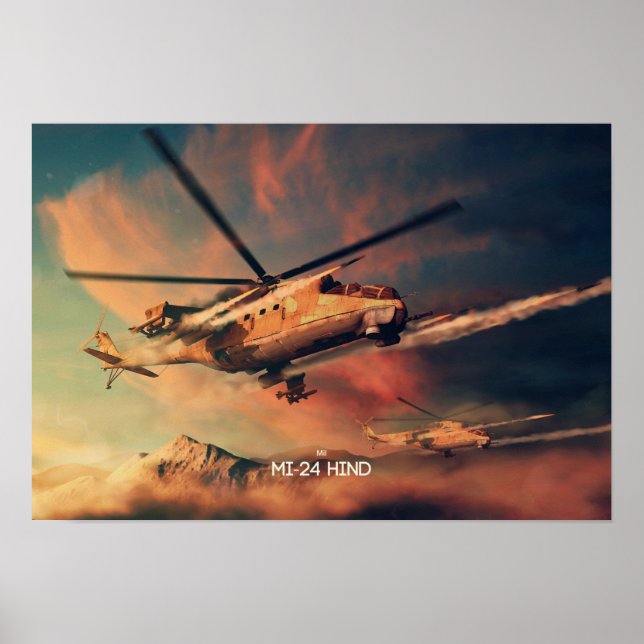 Poster Mil Mi-24 Hind (Framsidan)