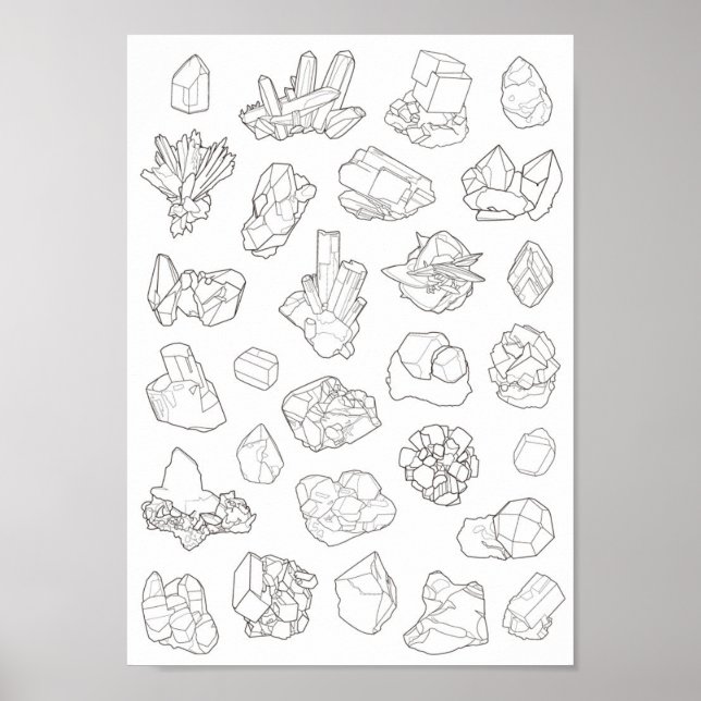 Poster Minerales con línea (Framsidan)