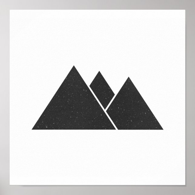 Poster minimalistisk svartvit triangel (Framsidan)