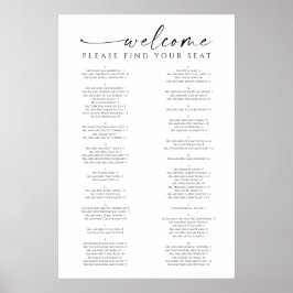 Poster minimalt sittdiagram för Bröllop