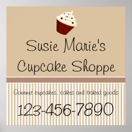 Poster Mocha Cupkaka Shoppe-skylt eller annonserin