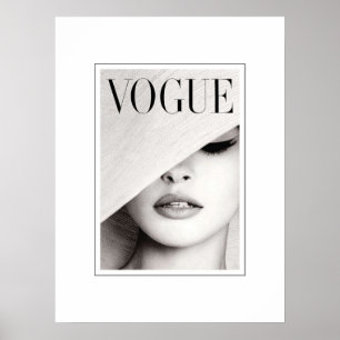 Poster - Mode Women's Large Hat Wide Gräns