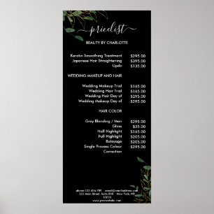 Poster modern botanik-prislista