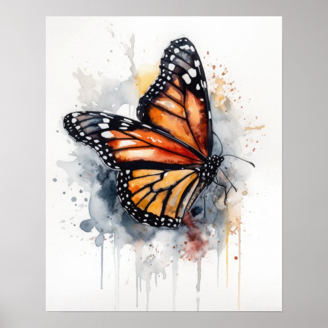 Poster Monarch Butterfly Art-utskrift (Framsidan)