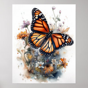 Poster Monarch Butterfly Art-utskrift