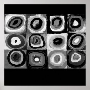 Poster-monokrom-Kandinsky-Concentric Circles Poster