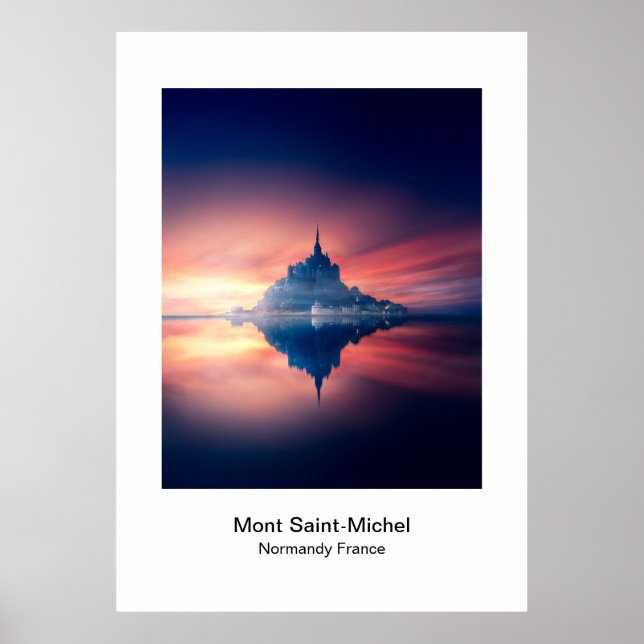 Poster - Mont Saint-Michel Normany Frankrike (Framsidan)