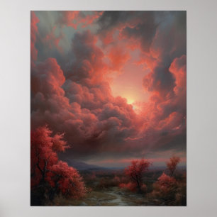 Poster moody teckningsutskrift av konst