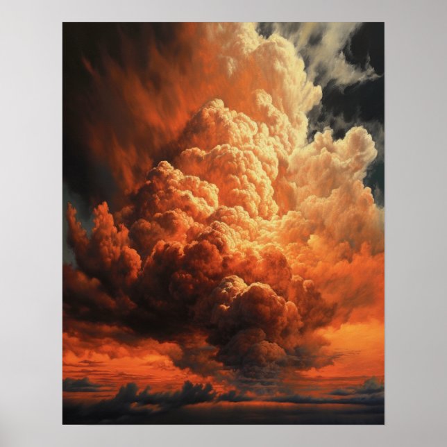 Poster moody teckningsutskrift av konst (Framsidan)