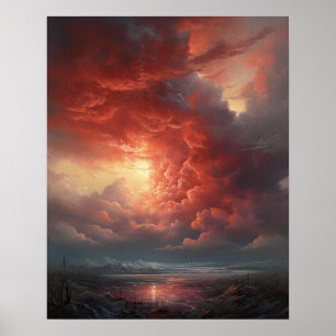 Poster moody teckningsutskrift av konst