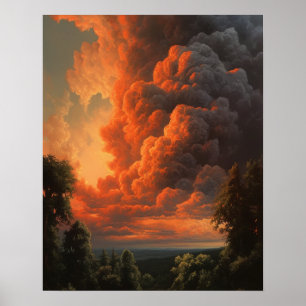 Poster moody teckningsutskrift av konst