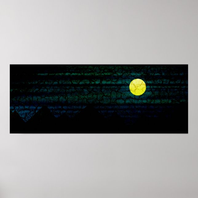 Poster mörk Nattfull måne (Framsidan)