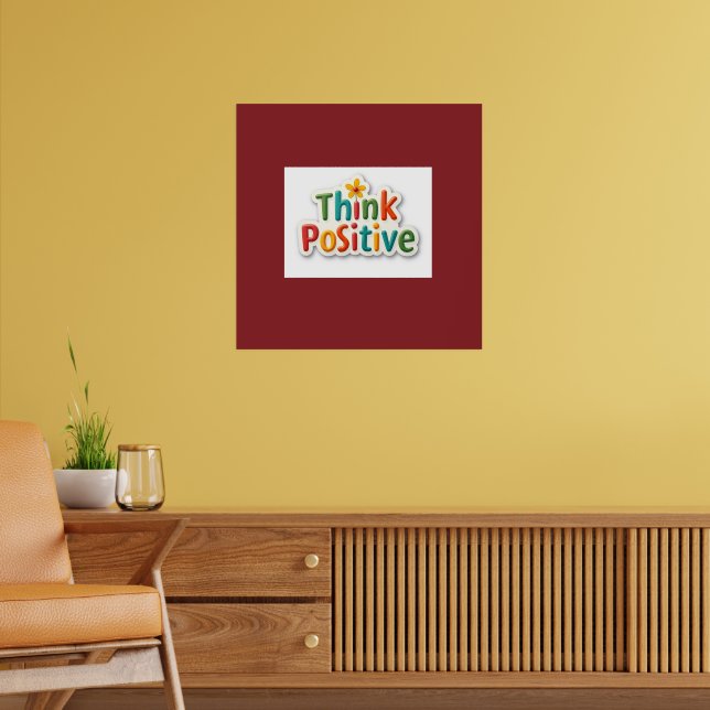 poster motivacional  Think Positive (Vardagsrum 2)
