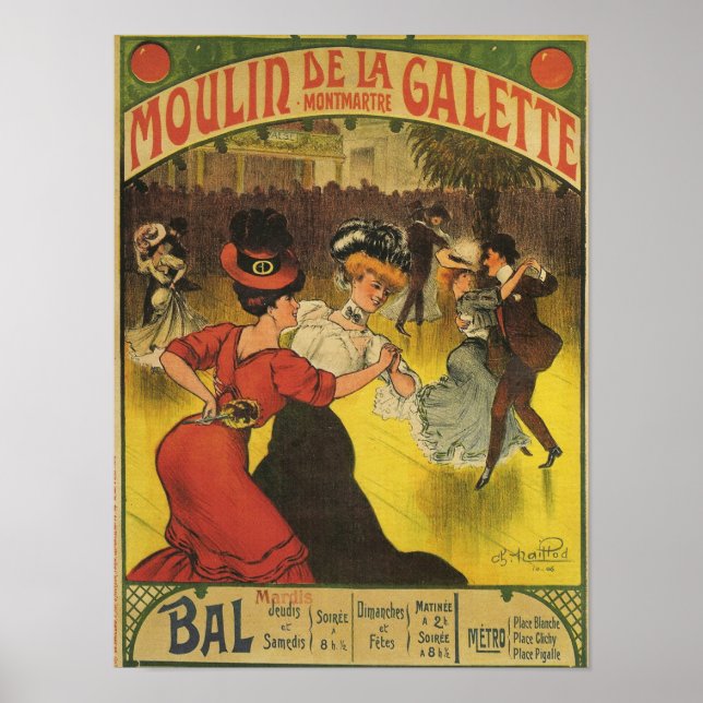 Poster, moulin de la galette 1906  poster (Framsidan)