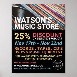 Poster, Music Store-reklam Poster