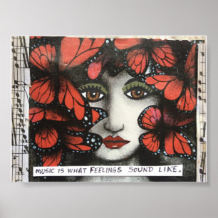 POSTER- MUSIK ÄR VAD KÄNSLEN I LJUD LIKAR. POSTER