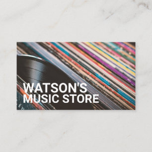 Poster, musikbutik visitkort
