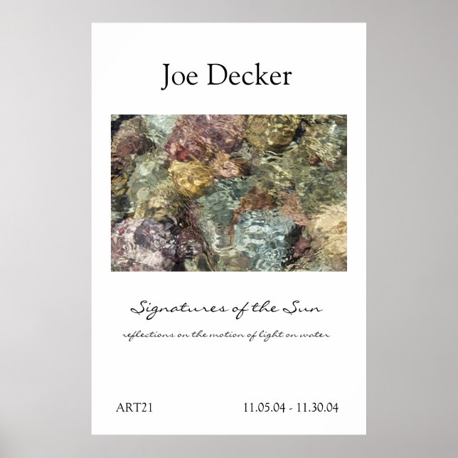 Poster: Namnteckning Sol/ART21 Poster (Framsidan)