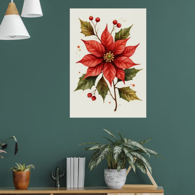 Poster Natal  Flor Vermelha (Vardagsrum 1)