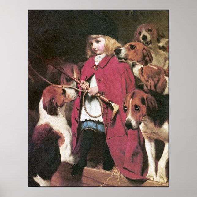 Poster: "New Whip" - Flickan med foxhound Poster (Framsidan)