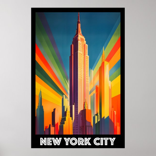 Poster, New York City, Empire state Byggnad Poster (Framsidan)