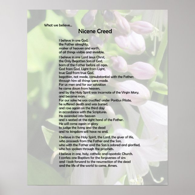 Poster-Nicene Creed~ Anpassade! Poster (Framsidan)
