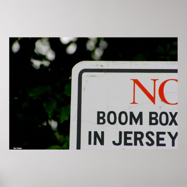 Poster-"No Boom Box in Jersey" Poster (Framsidan)