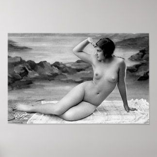 Poster Nude Young Dam från 1920-talet