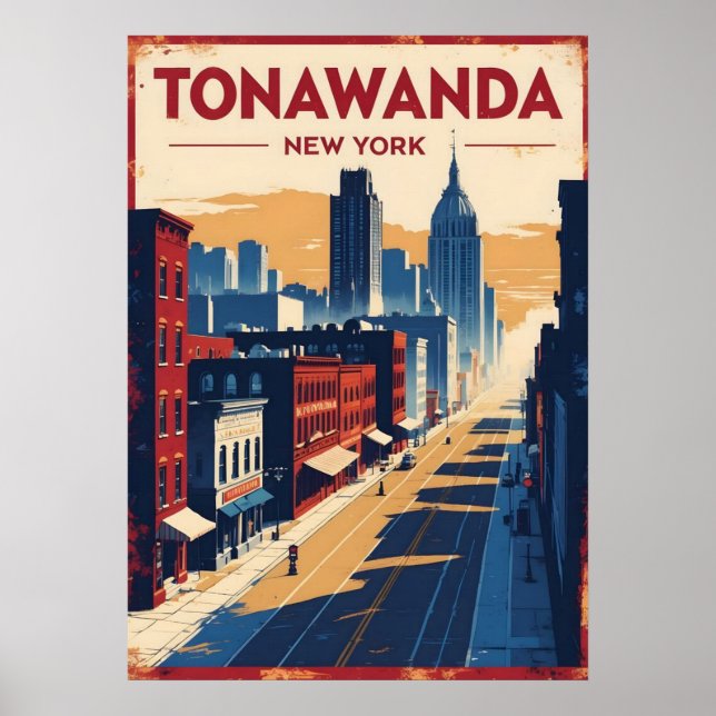 poster, nyc skyline art, manhattan w poster (Framsidan)