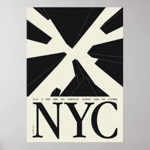 poster, nyc skyline art, manhattan w poster