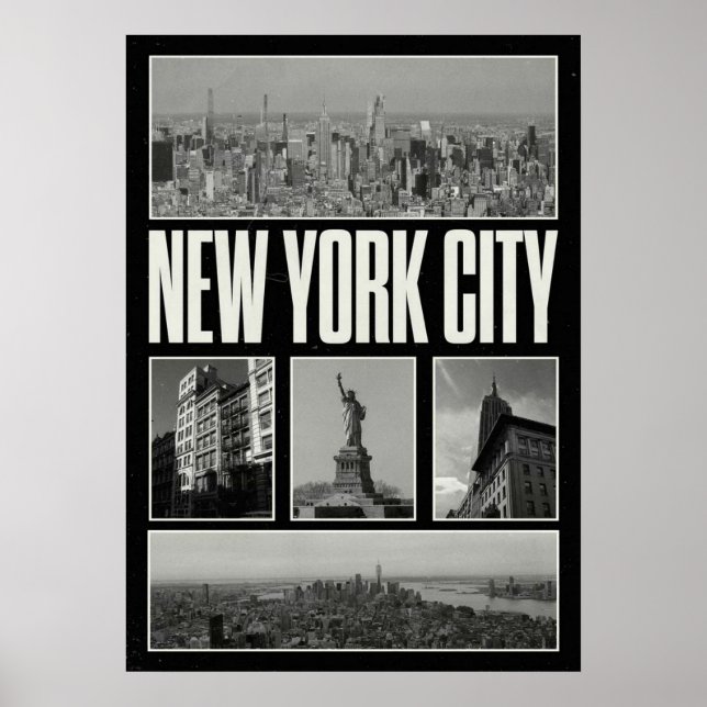 poster, nyc skyline art, manhattan w poster (Framsidan)