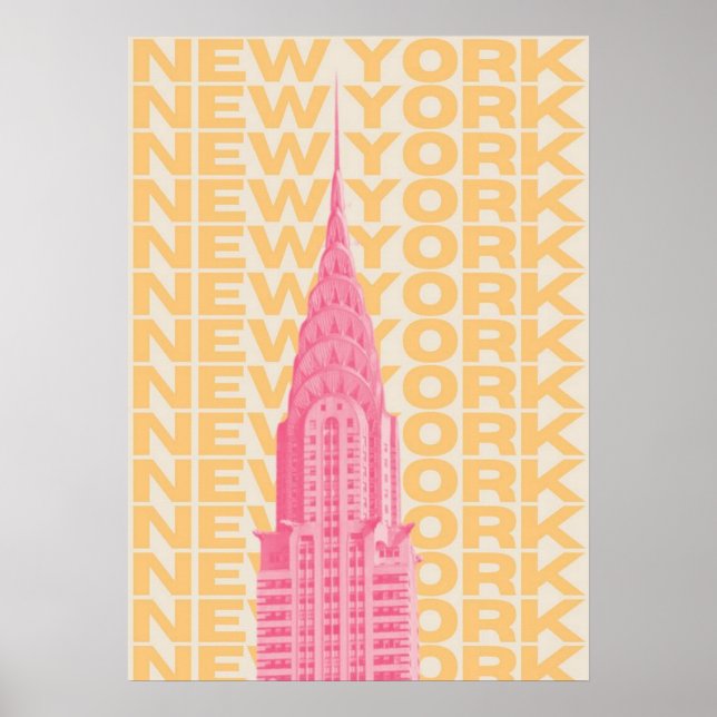 poster, nyc skyline art, manhattan w poster (Framsidan)