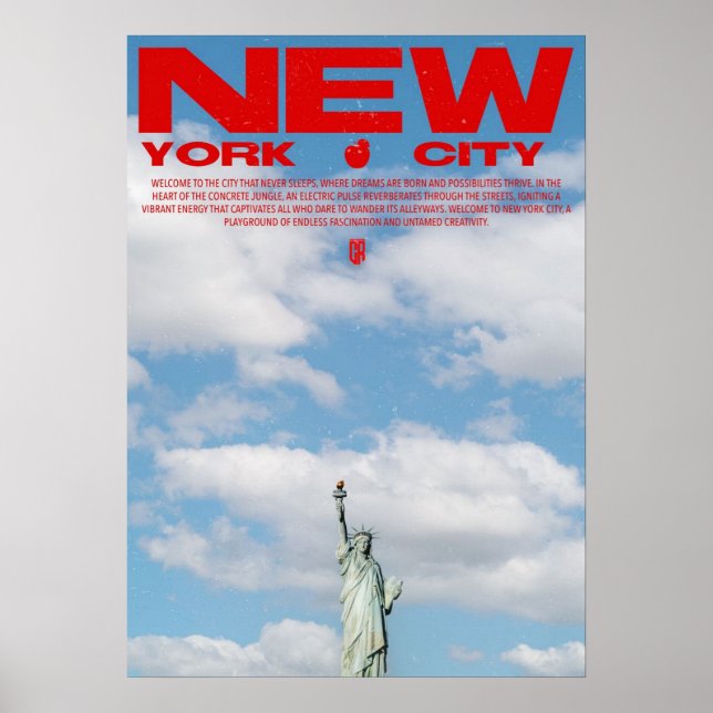 poster, nyc skyline art, manhattan w poster (Framsidan)