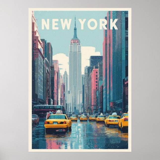 poster, nyc skyline art, manhattan w poster (Framsidan)