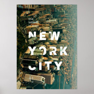 poster, nyc skyline art, manhattan w poster