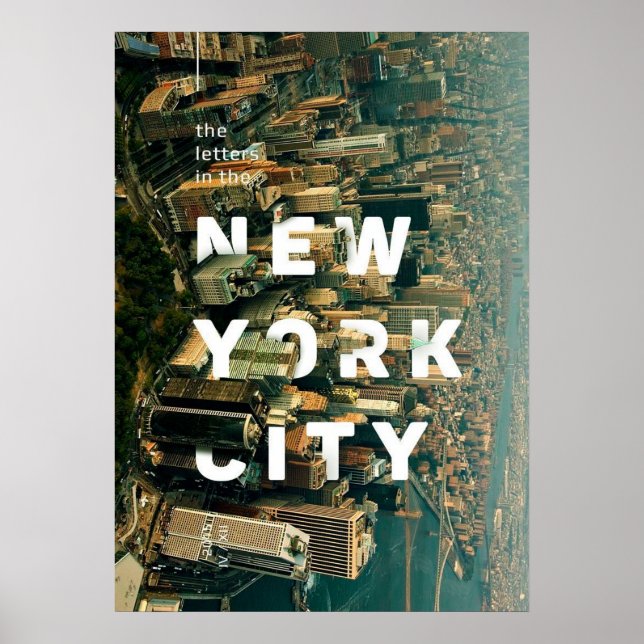poster, nyc skyline art, manhattan w poster (Framsidan)