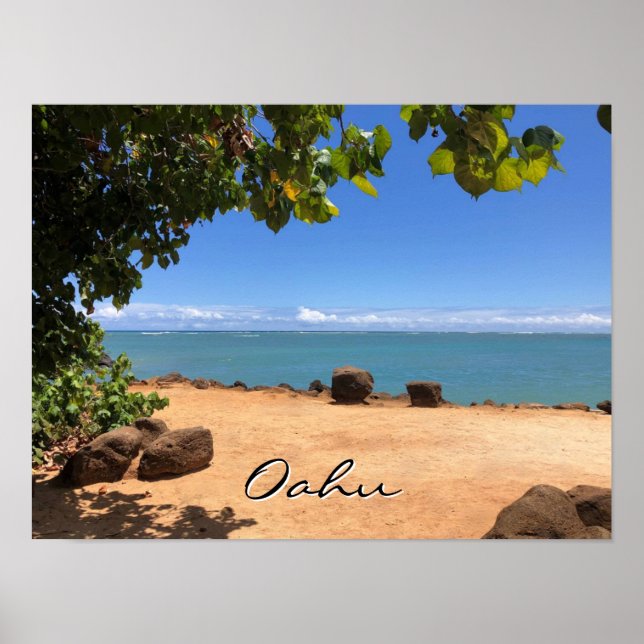 Poster - Oahu Beach (Framsidan)