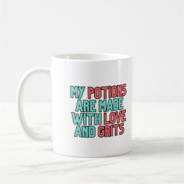 Poster och Grits Southern Witches Witchy Humor Kaffemugg
