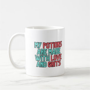 Poster och Grits Southern Witches Witchy Humor Kaffemugg