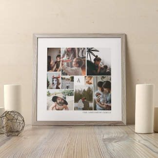 POSTER OCH SKRIV UT anpassningsbarnas FAMILJEFOTOK