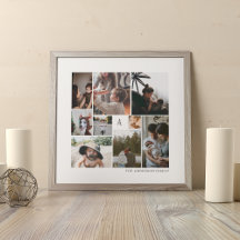 POSTER OCH SKRIV UT anpassningsbarnas FAMILJEFOTOK