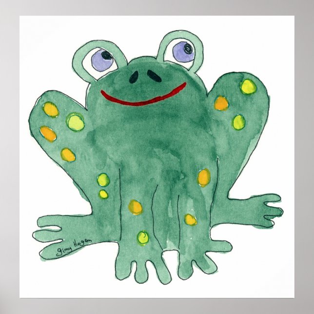 Poster och skriver ut Cute Frog (Framsidan)