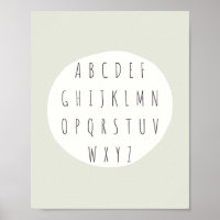 POSTER och utskrift av ABC alfabet brev