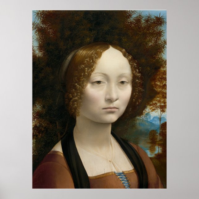 Poster of Leonardo da Vinci's, Ginevra de´ benci (Framsidan)