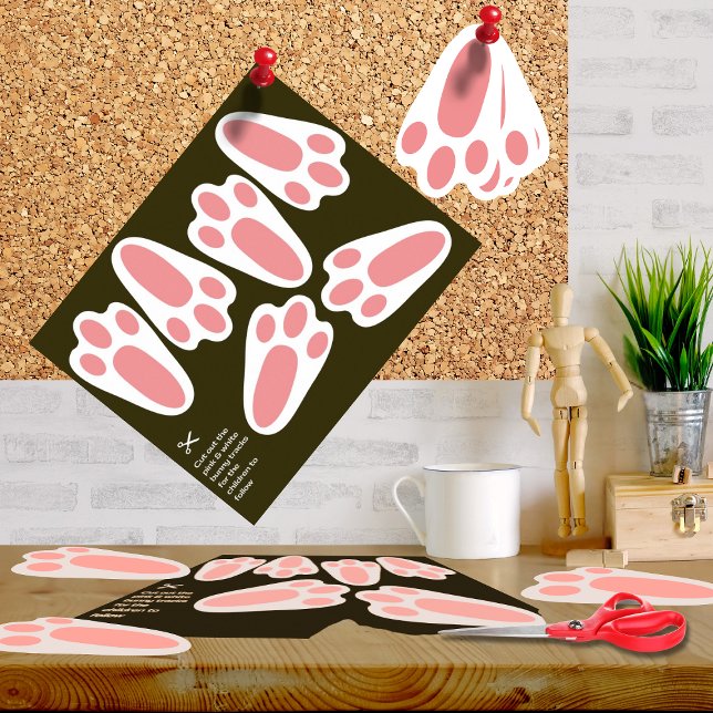 Poster of Ready to Cut-Out Easter Bunny Tracks (Skapare uppladdad)