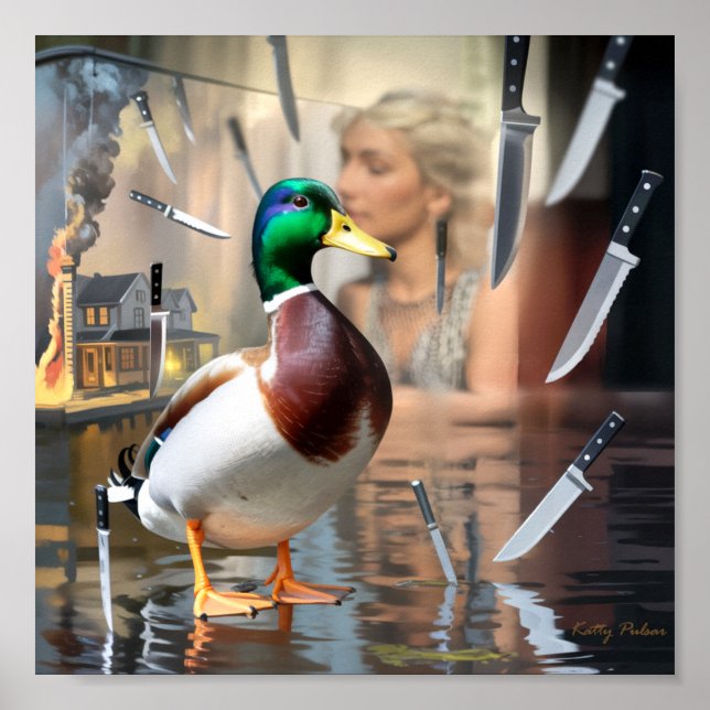 poster "Oflappable Anka"  Skriv ut Katty Pulsar (Framsidan)