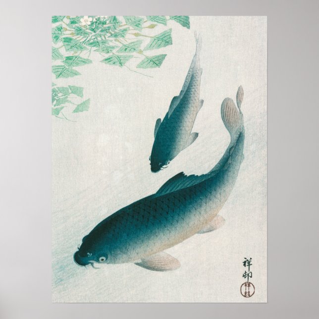 POSTER: OHARA KOSON: CARP/KOI 1926 POSTER (Framsidan)