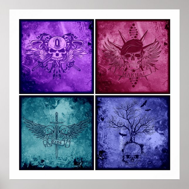 Poster: O'Kanes, Riders, Rios & Makhai Logotyper Poster (Framsidan)