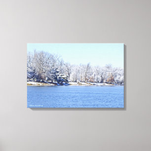 POSTER, OLANDER SJÖ RIMMED WHITE TRÄD CANVASTRYCK