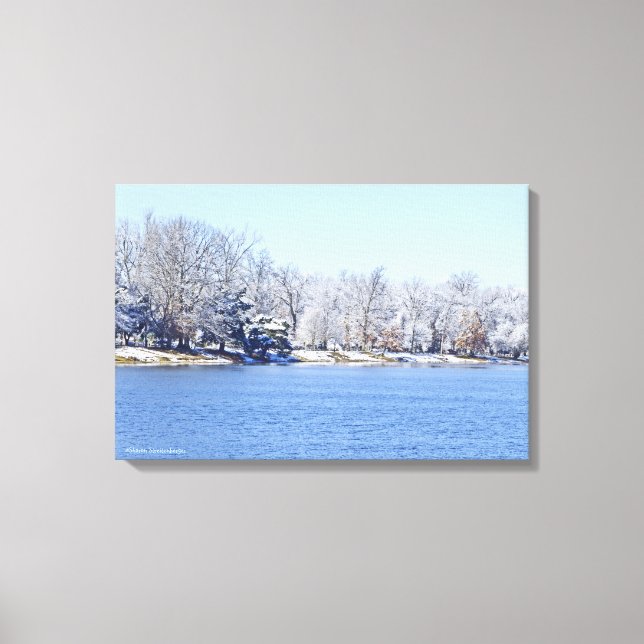 POSTER, OLANDER SJÖ RIMMED WHITE TRÄD CANVASTRYCK (Framsida)